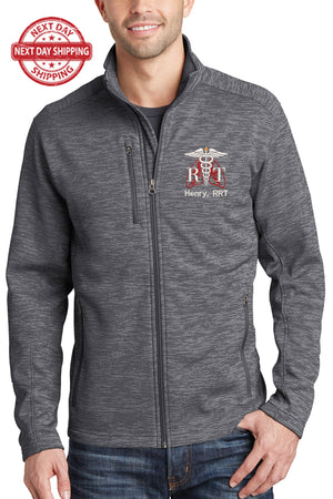 Custom Embroidered Respiratory Jacket, Port Authority Digi Stripe Fleece, Stylish Office & Workout Wear