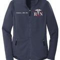 Custom Embroidery smooth Fleece Jacket for Female RN. Female Nurse Fleece Jacket. Female RN Full Zip Fleece Jacket. Nurse gift. RN gift. SOLOL904
