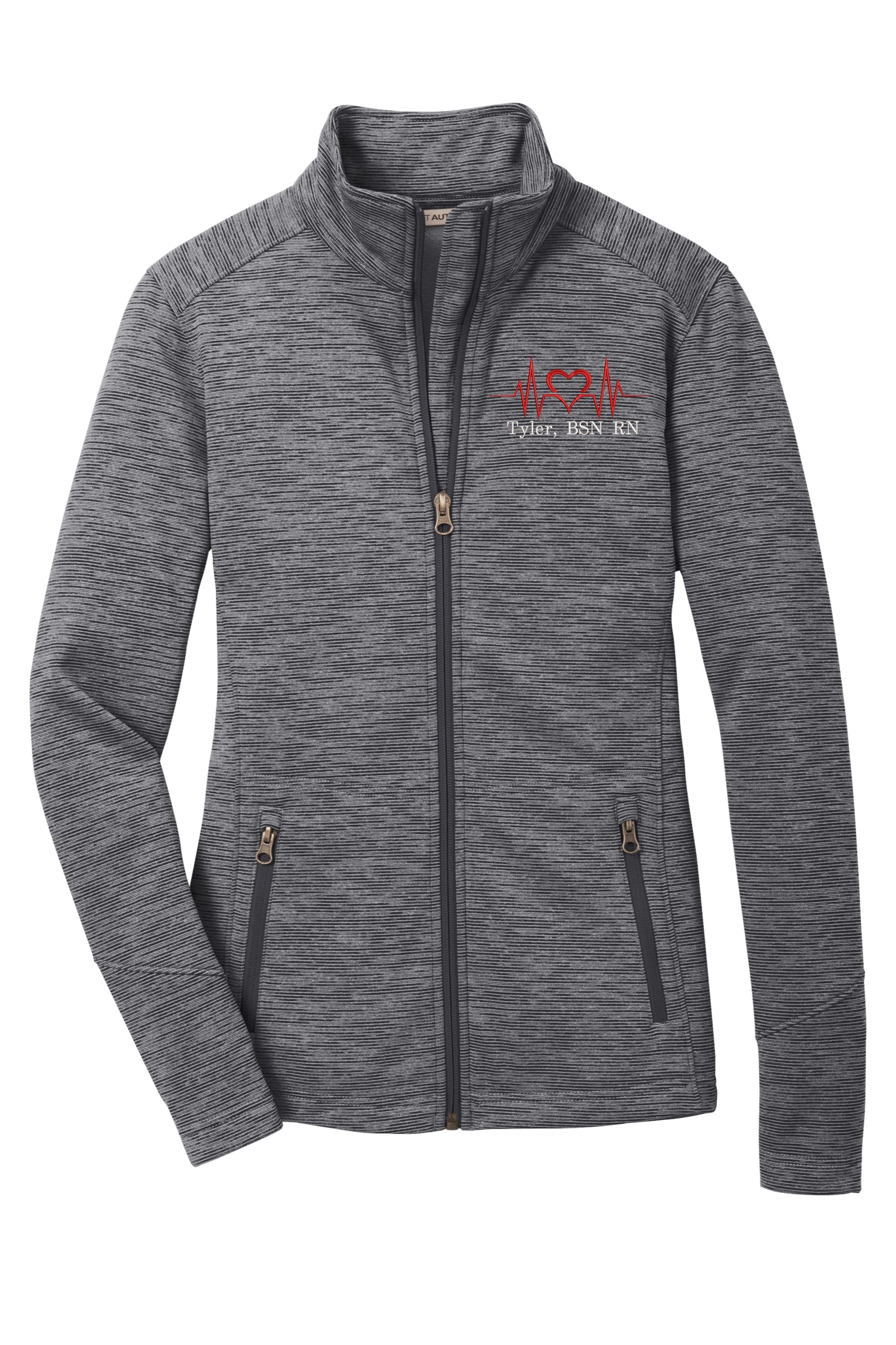 Personalized Embroidery Fleece Jacket for Female RN. Female Nurse Fleece Jacket. Female RN Full Zip Fleece Jacket. Nurse gift. RN gift. SOLOL231