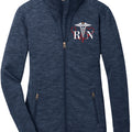 Personalized Embroidery Fleece Jacket for Female RN. Female Nurse Fleece Jacket. Female RN Full Zip Fleece Jacket. Nurse gift. RN gift.
