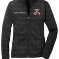 Personalized RN Fleece Jacket - Custom Embroidered Nurse Gift, Female RN Full Zip Fleece, Nursing Appreciation, Healthcare Worker Gift. SOLOL232
