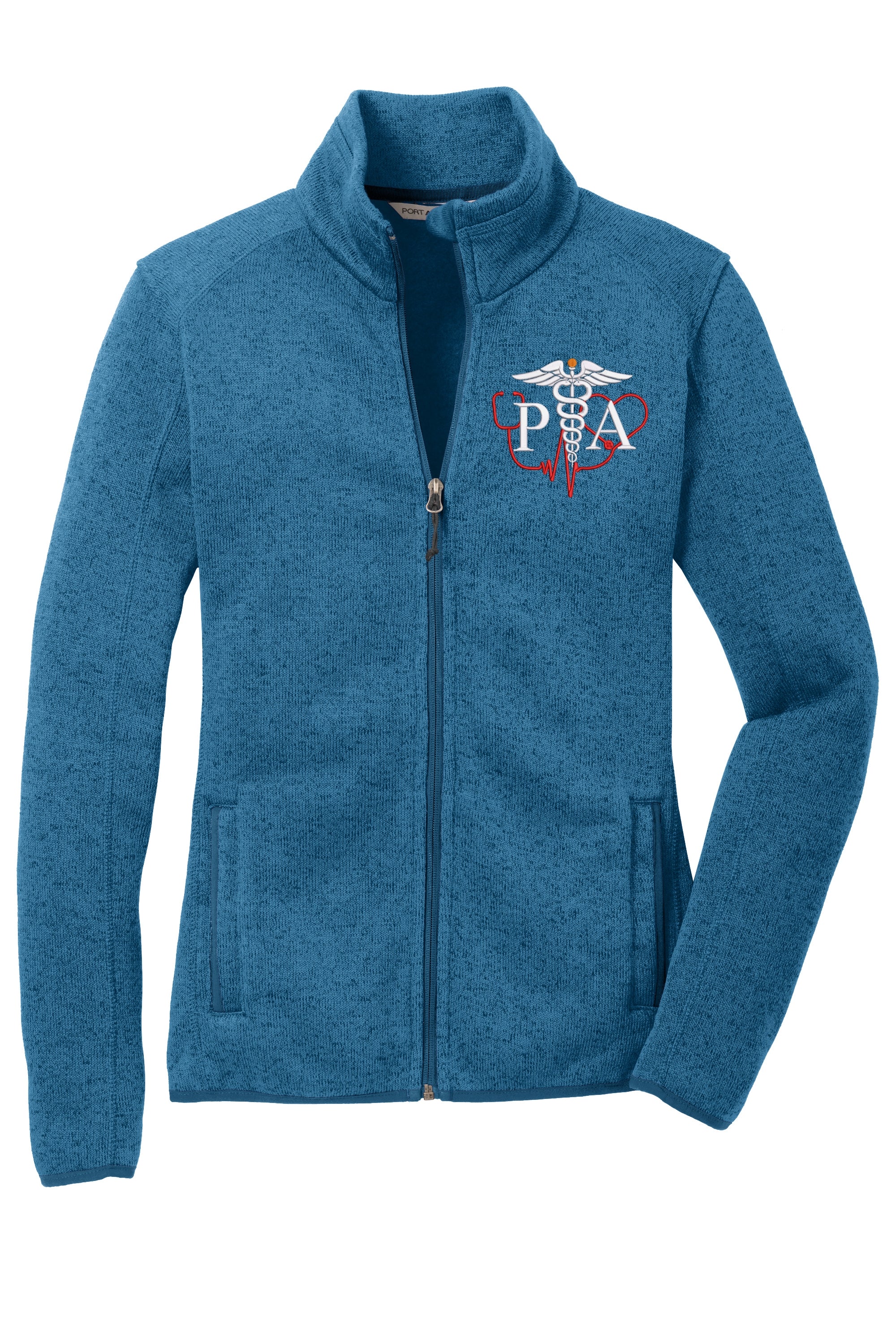 Custom Female PA Fleece Jacket - Personalized Embroidered Physician Assistant Gift, Full Zip Apparel, Healthcare Professional Gift