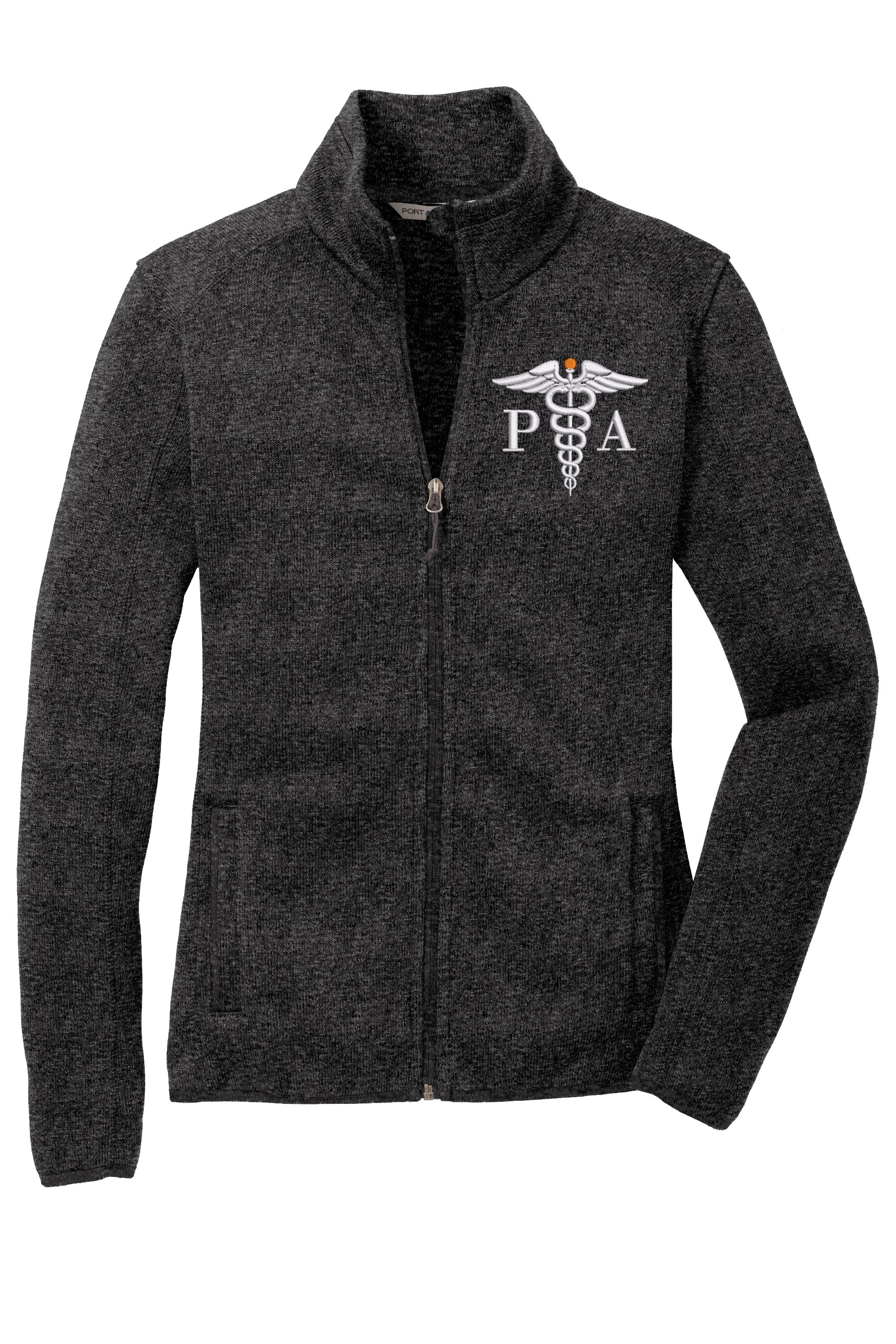 Custom Female PA Fleece Jacket - Personalized Embroidered Physician Assistant Gift, Full Zip Apparel, Healthcare Professional Gift