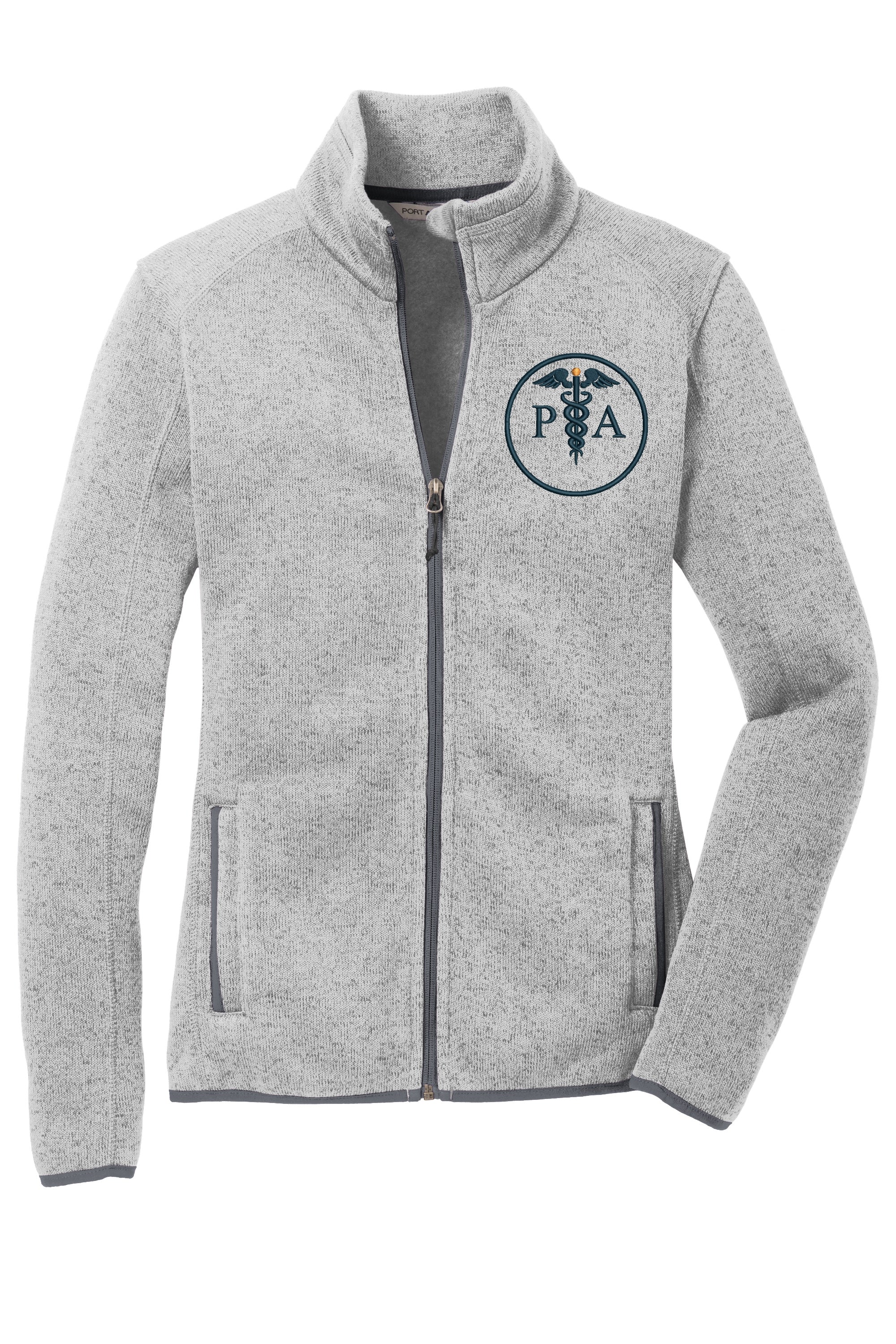 Custom Female PA Fleece Jacket - Personalized Embroidered Physician Assistant Gift, Full Zip Apparel, Healthcare Professional Gift