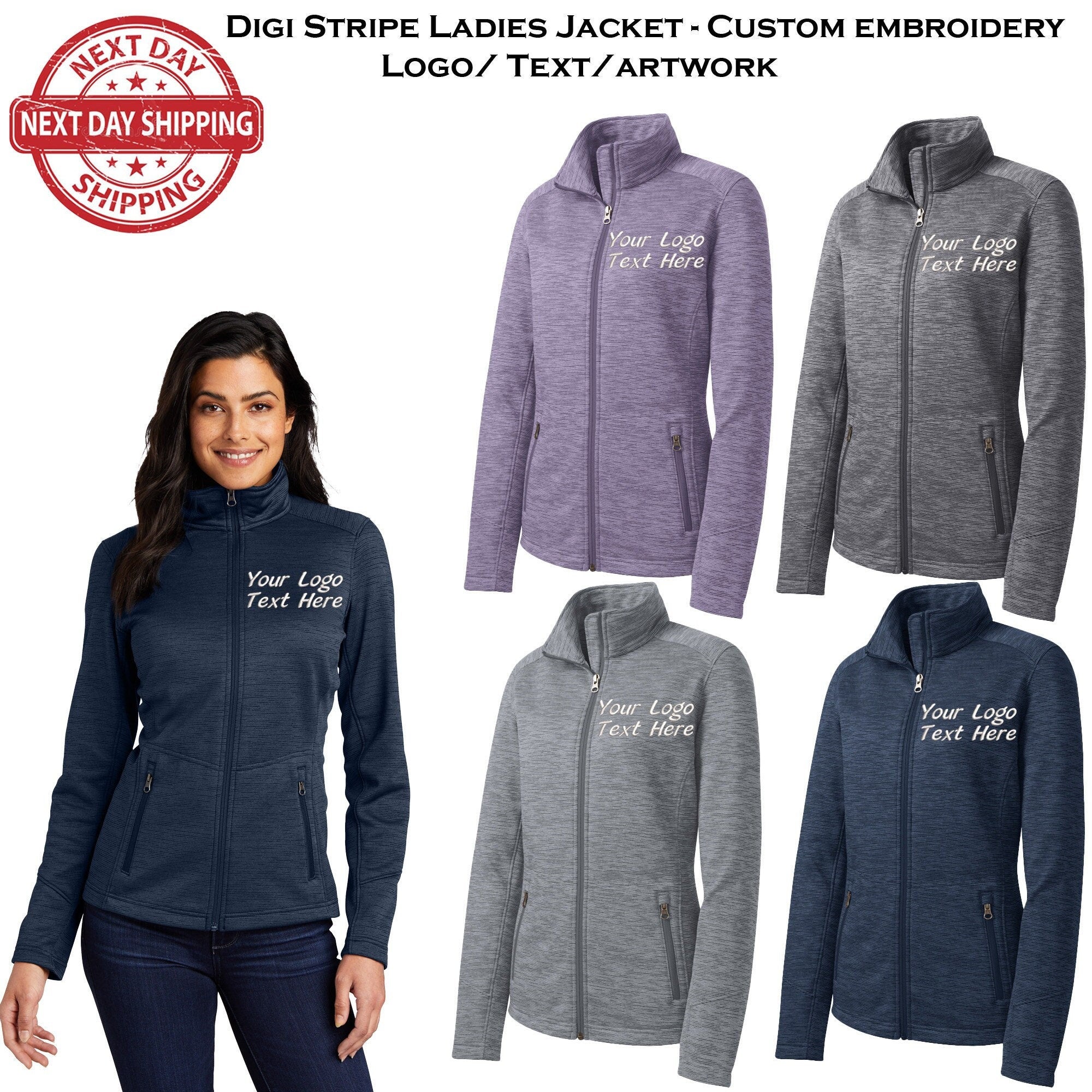 Personalize your own Embroidery Digi Fleece Jacket with your Logo and Text.