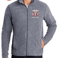 Custom Men's Embroidered Respiratory Jacket, Heather Microfleece Full-Zip, Warm & Stylish, Port Authority