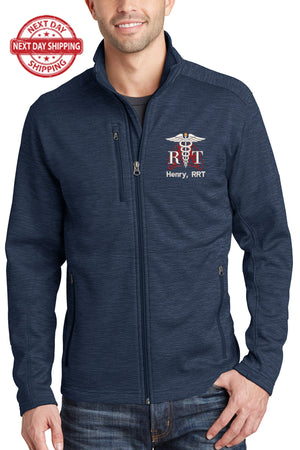 Custom Embroidered Respiratory Jacket, Port Authority Digi Stripe Fleece, Stylish Office & Workout Wear