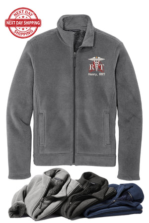 Respiratory Therapist Ultra Warm Brushed Fleece Jacket, High-Pile Polyester Fleece Coat, Plush Striped Pattern Outdoor Jacket, Stretchable.