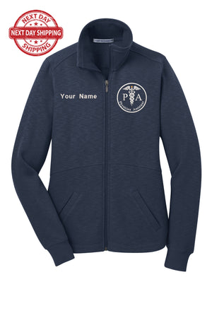Personalized Embroidery Fleece Jacket for Female PA. Female physician assistant Fleece Jacket. Female PA Full Zip Fleece Jacket. PA gift.